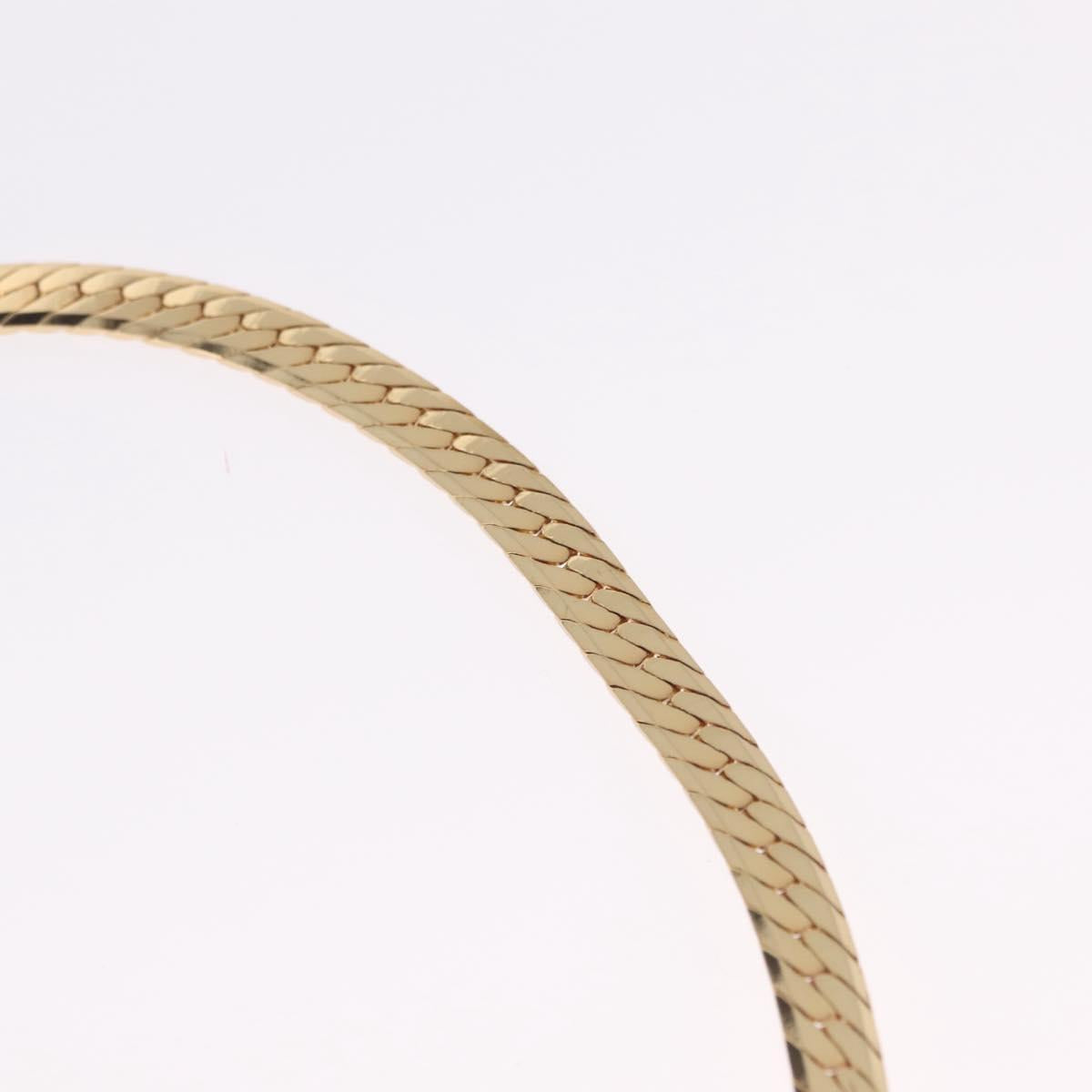 Christian Dior Necklace Metal Gold Auth 212167M