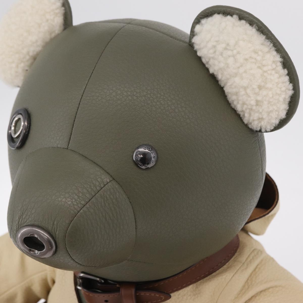 Coach COACHxSTAR WARS Collectible Bear Yoda Stuffed Leather Green Auth 212404M