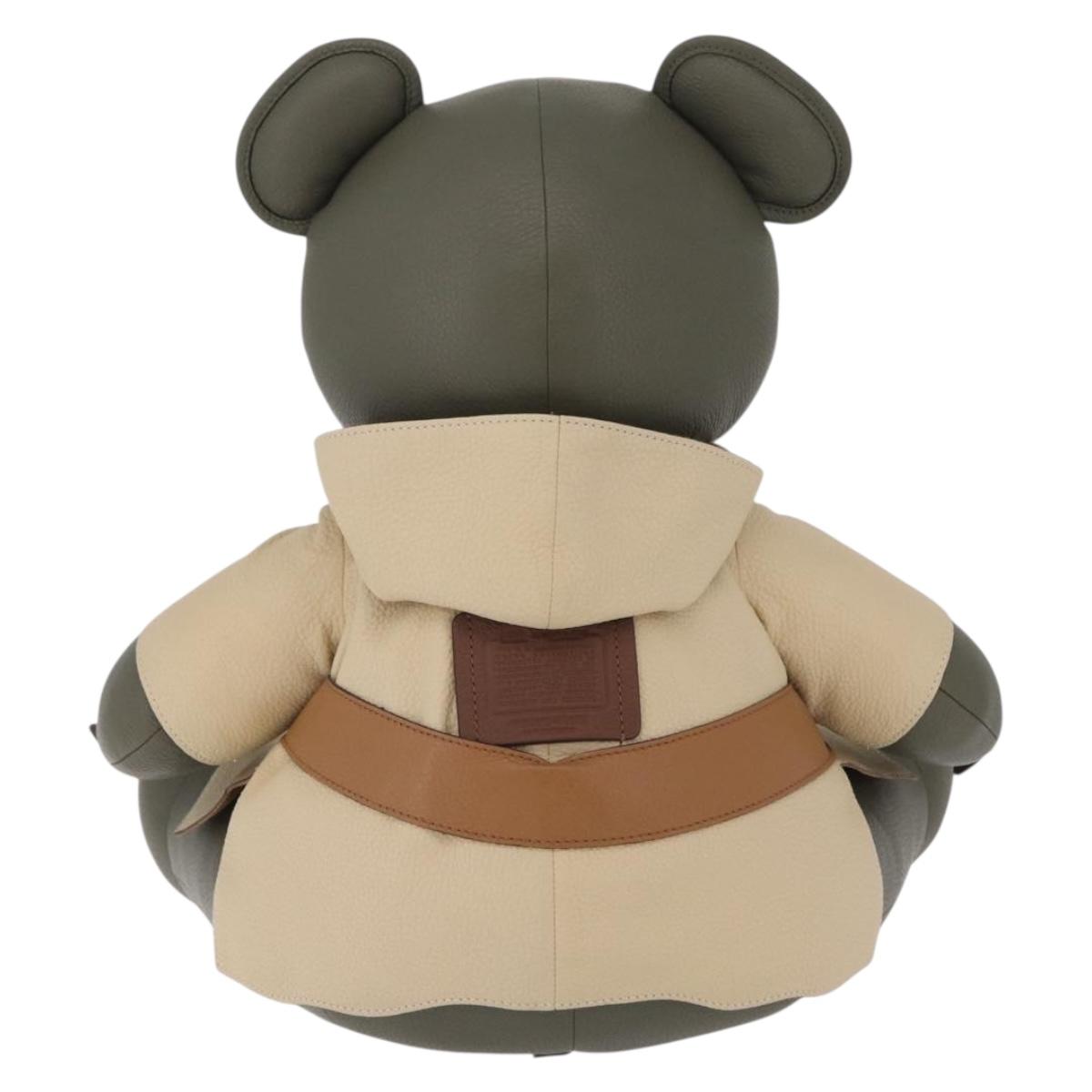 Coach COACHxSTAR WARS Collectible Bear Yoda Stuffed Leather Green Auth 212404M