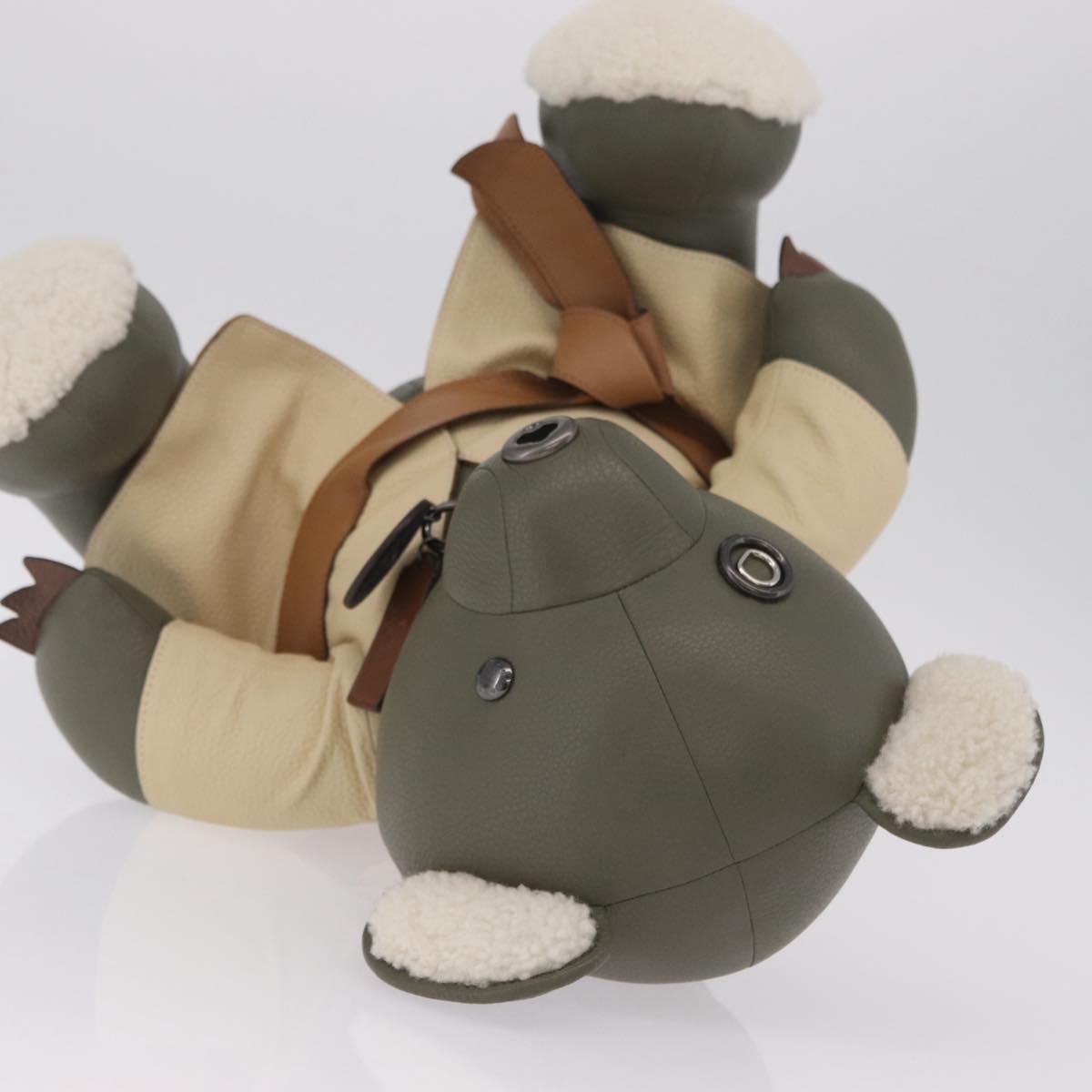 Coach COACHxSTAR WARS Collectible Bear Yoda Stuffed Leather Green Auth 212404M