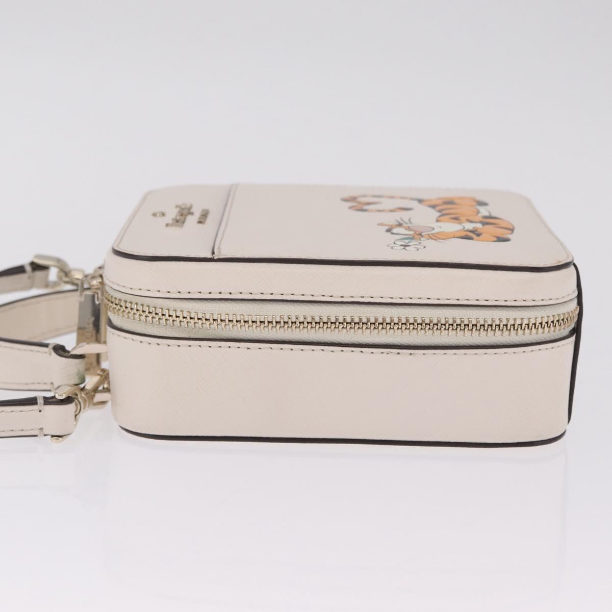 kate spade x Disney Shoulder Bag Leather 2way Beige Gold Auth 212408M