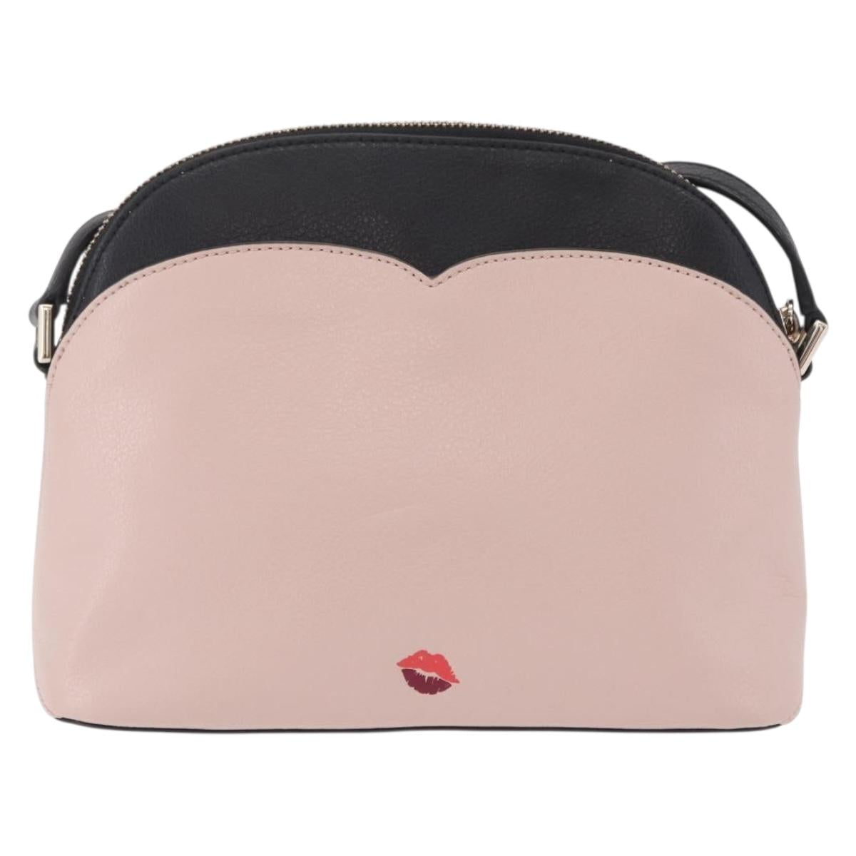 kate spade x Disney Minnie Mouse Shoulder Bag Leather Pink Gold Auth 212409A