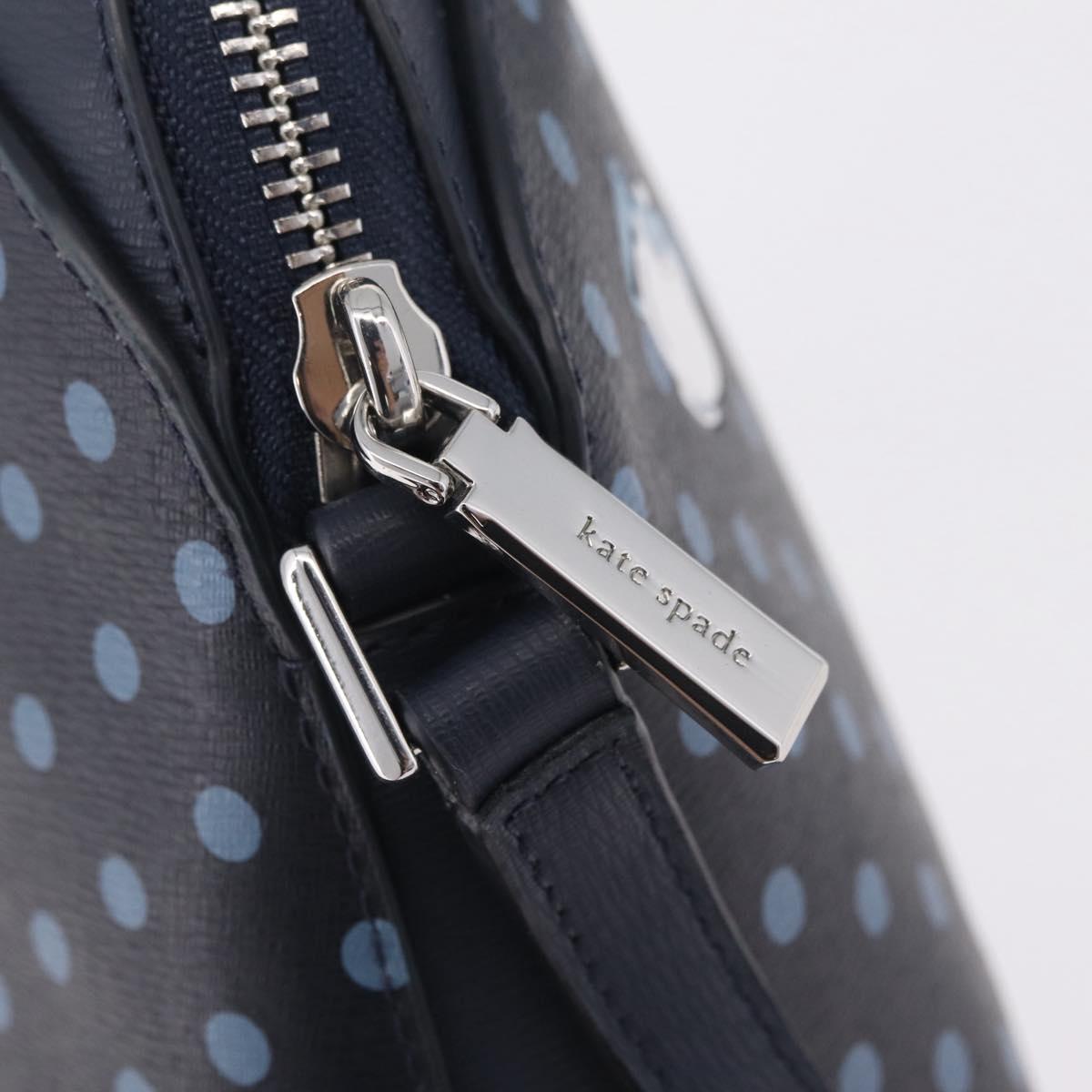 kate spade x Disney Alice in Wonderland Bag Leather Navy Silver Auth 212411M