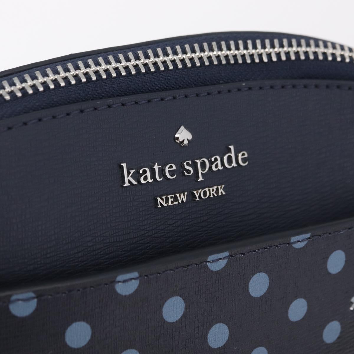 kate spade x Disney Alice in Wonderland Bag Leather Navy Silver Auth 212411M