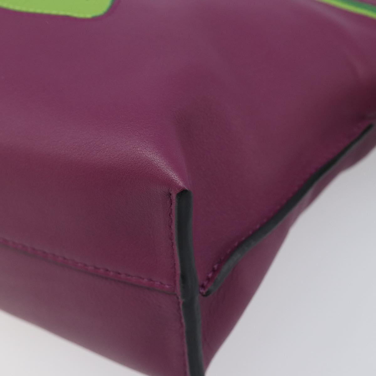 LOEWE × Studio Ghibli flamenco Shoulder Bag Leather Purple Auth 212433SM