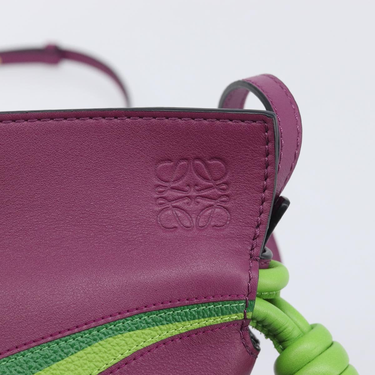 LOEWE × Studio Ghibli flamenco Shoulder Bag Leather Purple Auth 212433SM