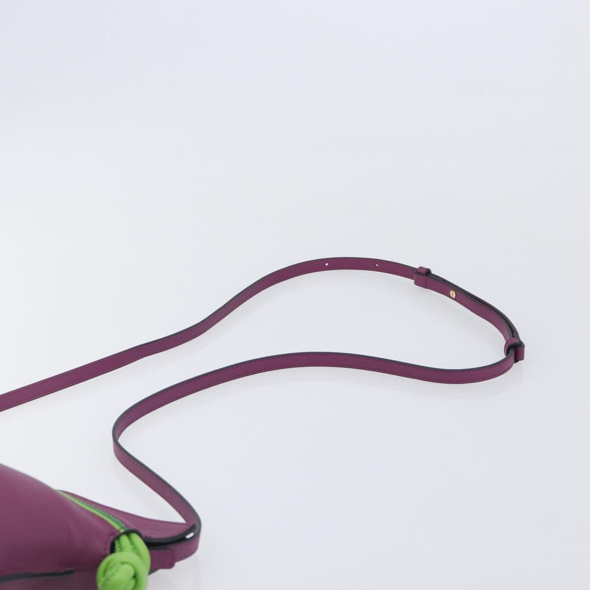 LOEWE × Studio Ghibli flamenco Shoulder Bag Leather Purple Auth 212433SM