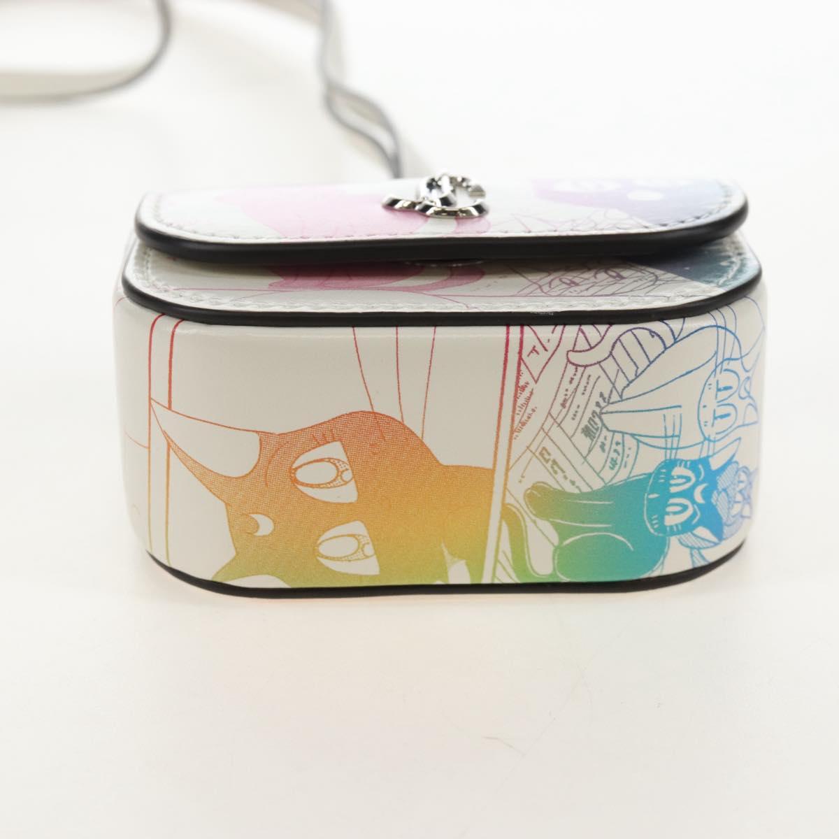 Jimmy Choo AirPods Case Luna Artemis Diana Leather White Auth 212442SM