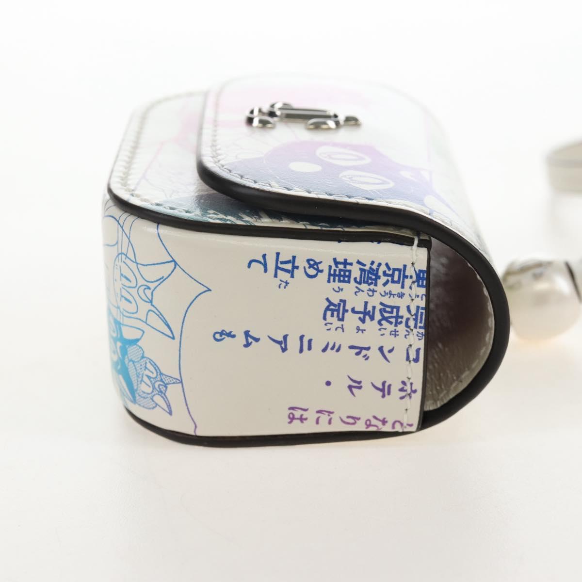 Jimmy Choo AirPods Case Luna Artemis Diana Leather White Auth 212442SM