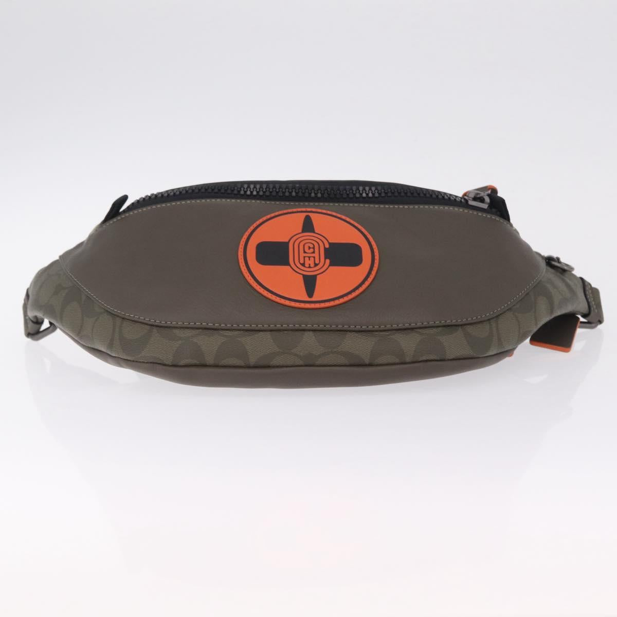 Coach x Michael B. Jordan × NARUTO Waist bag Leather Khaki Auth 212445M