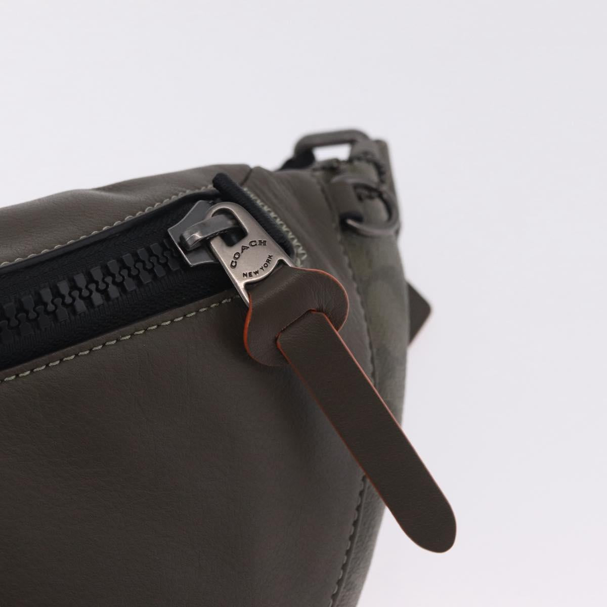 Coach x Michael B. Jordan × NARUTO Waist bag Leather Khaki Auth 212445M