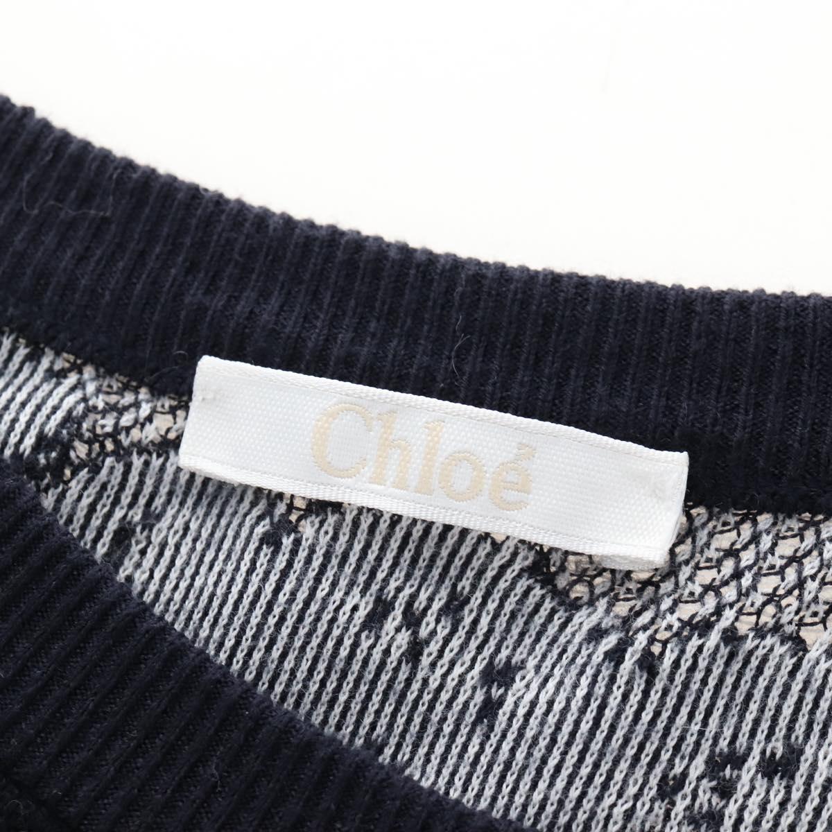 Chloe Sweater Cotton Black Auth 212447M