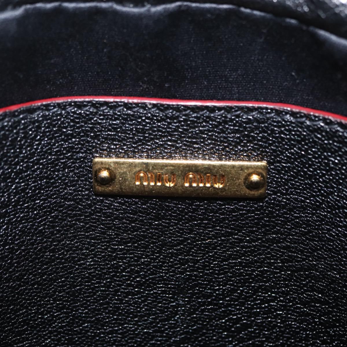 Miu Miu Shoulder Bag Leather Black Gold Auth 212453A
