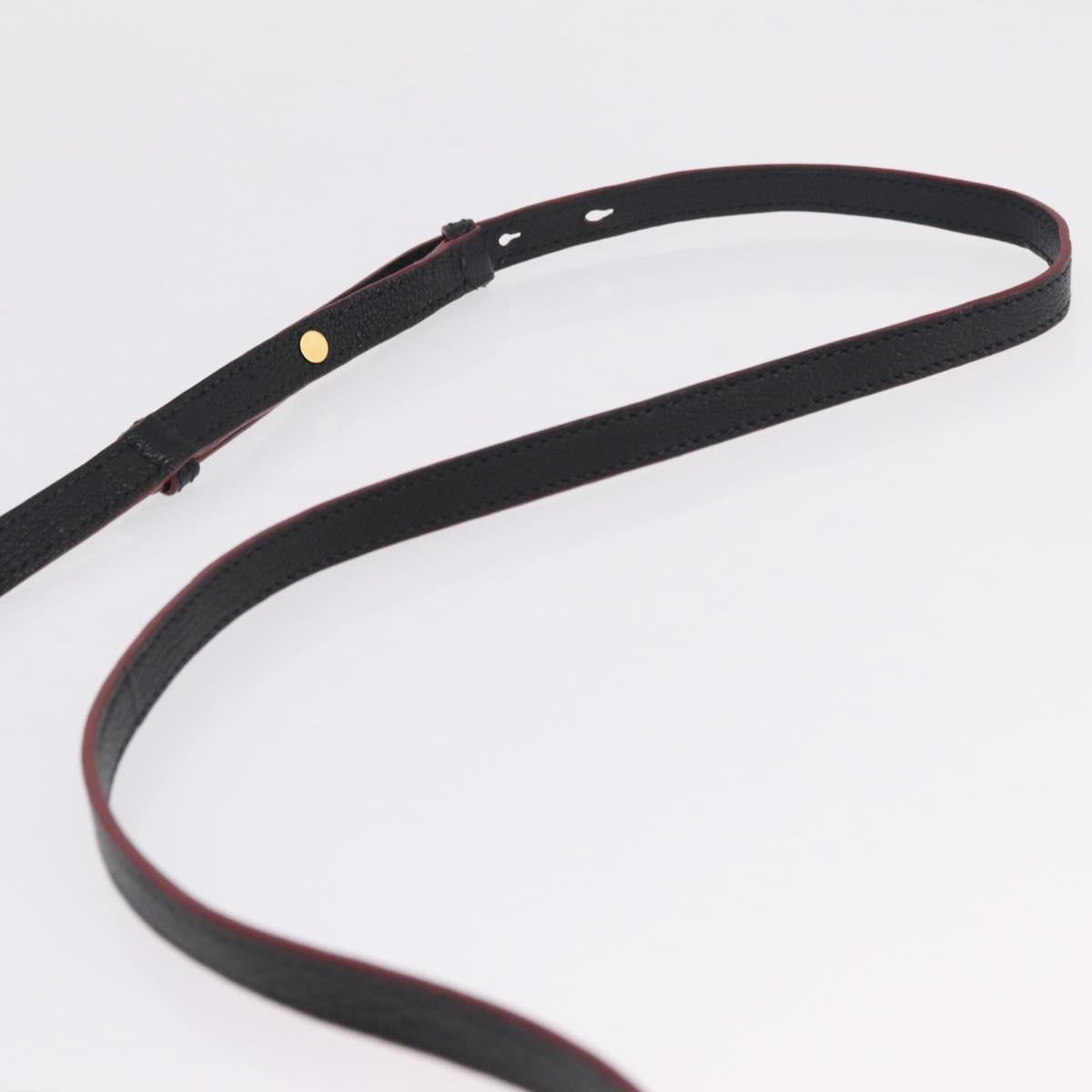 Miu Miu Shoulder Bag Leather Black Gold Auth 212453A