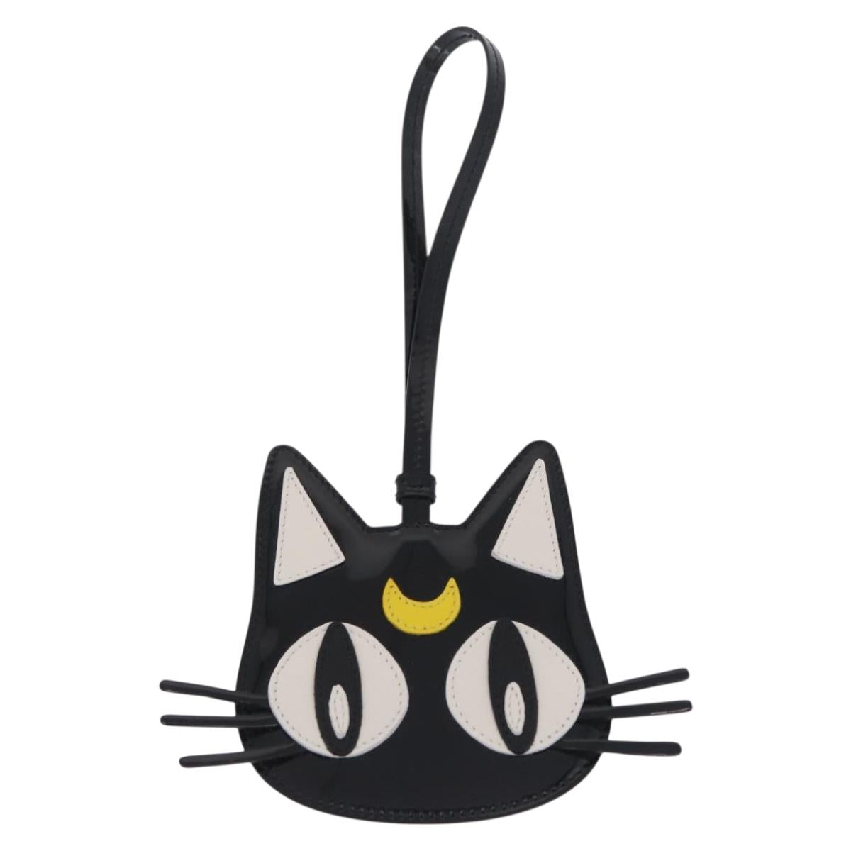 Jimmy Choo x Sailor Moon Luna Card Case Leather Black Auth 212454SM