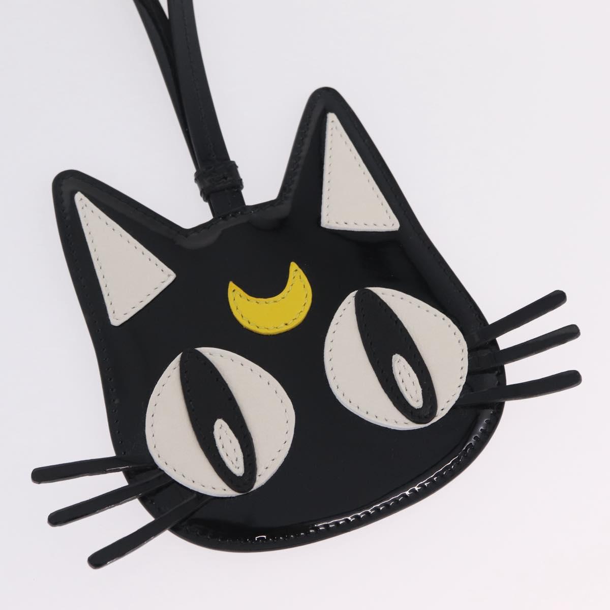 Jimmy Choo x Sailor Moon Luna Card Case Leather Black Auth 212455SM