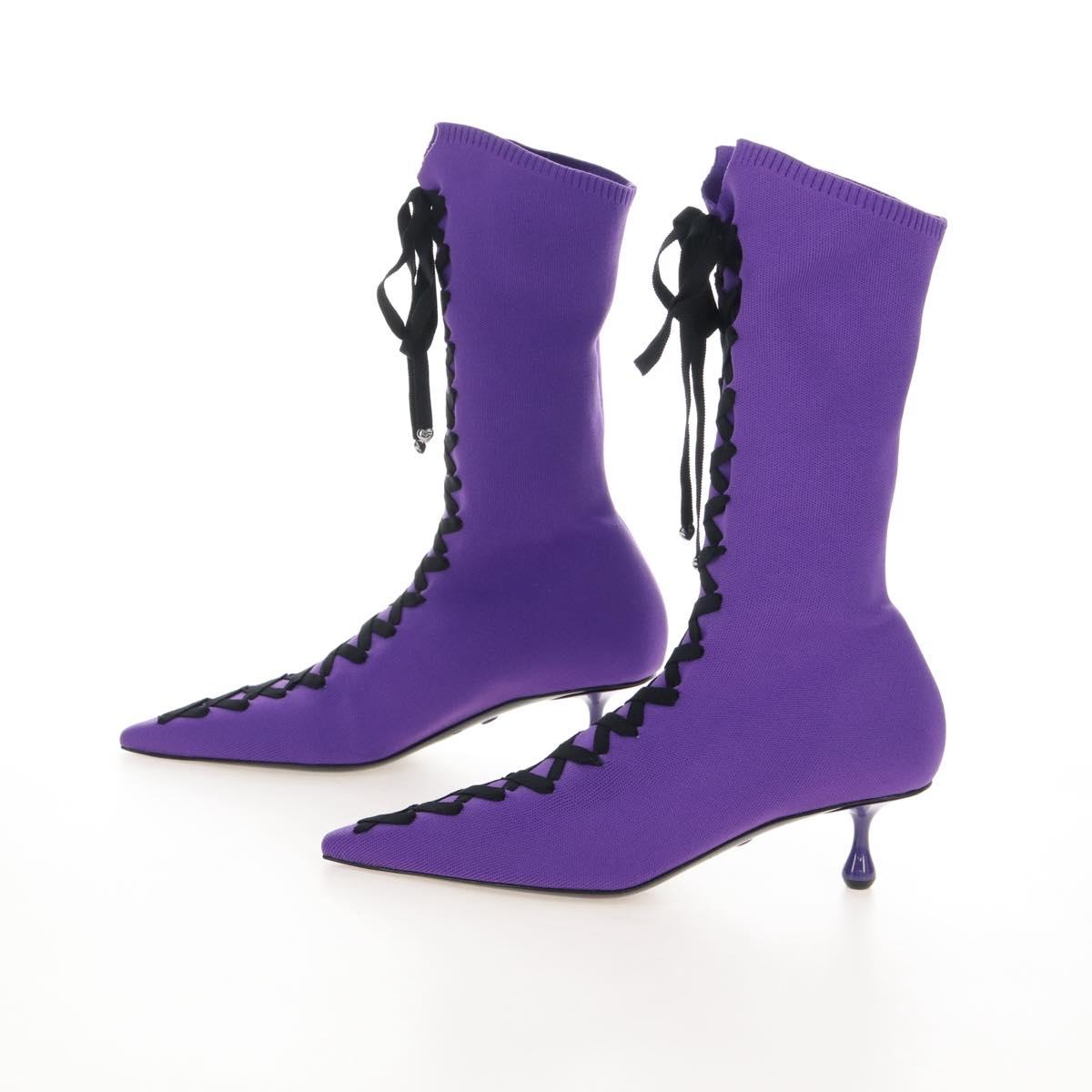 Jimmy Choo x Sailor Moon Sailor Saturn Boots knitted Fabrics 36 Auth 212458SM