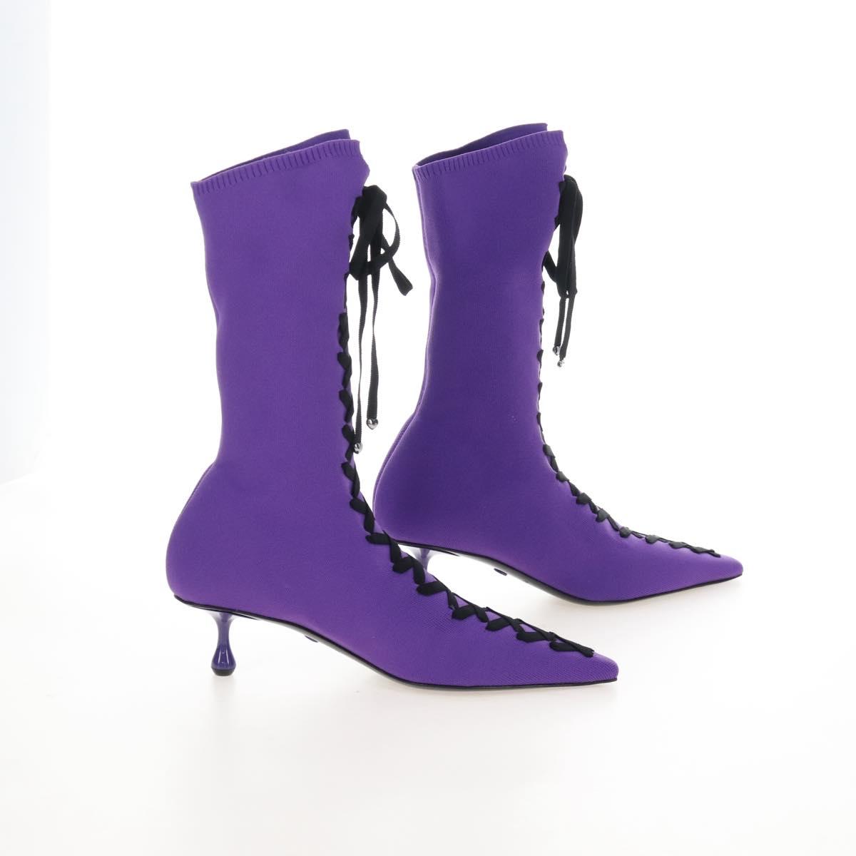 Jimmy Choo x Sailor Moon Sailor Saturn Boots knitted Fabrics 36 Auth 212458SM