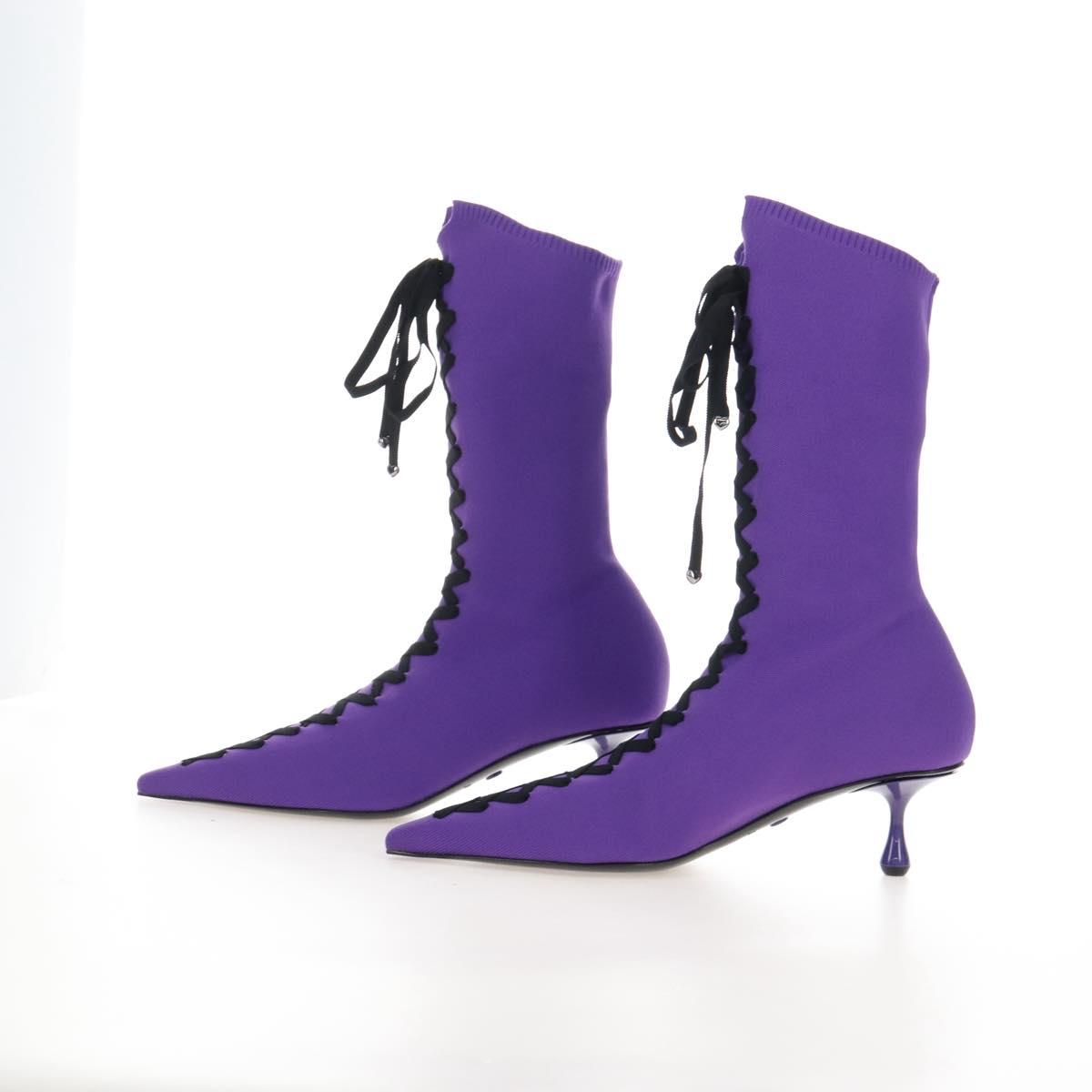 Jimmy Choo x Sailor Moon Sailor Saturn Boots knitted Fabrics 38 Auth 212459SM