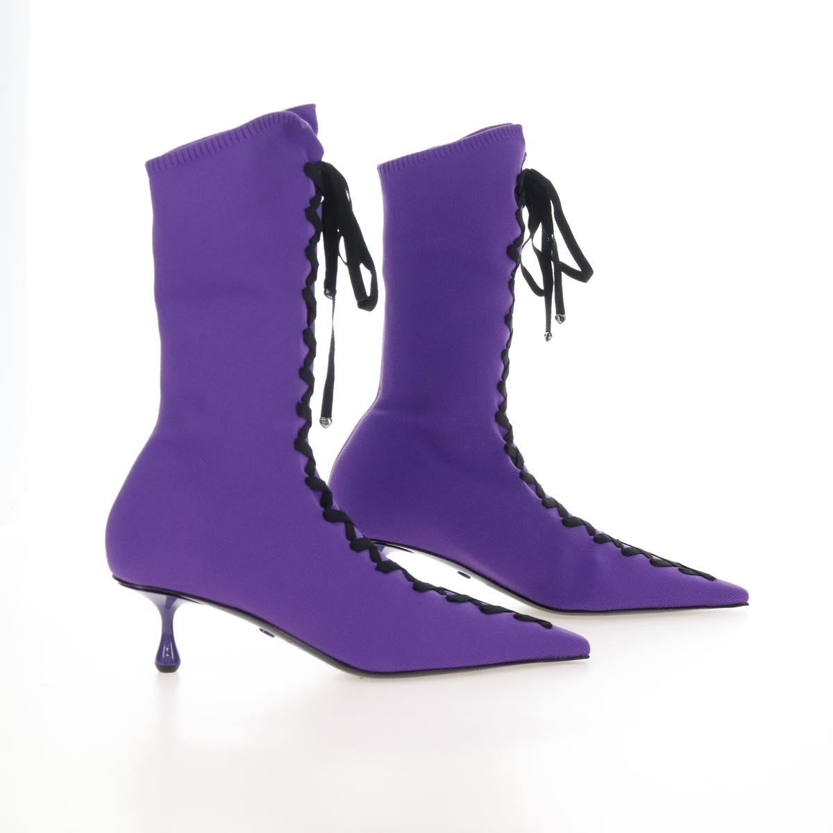 Jimmy Choo x Sailor Moon Sailor Saturn Boots knitted Fabrics 38 Auth 212459SM