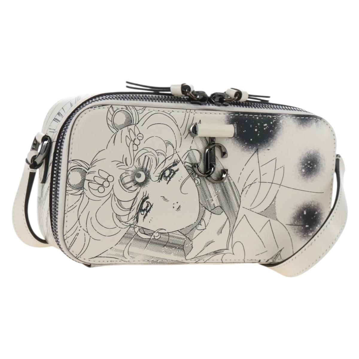 Jimmy Choo x Sailor Moon Sailor Guardians Phone Case Leather White Auth 212460SM