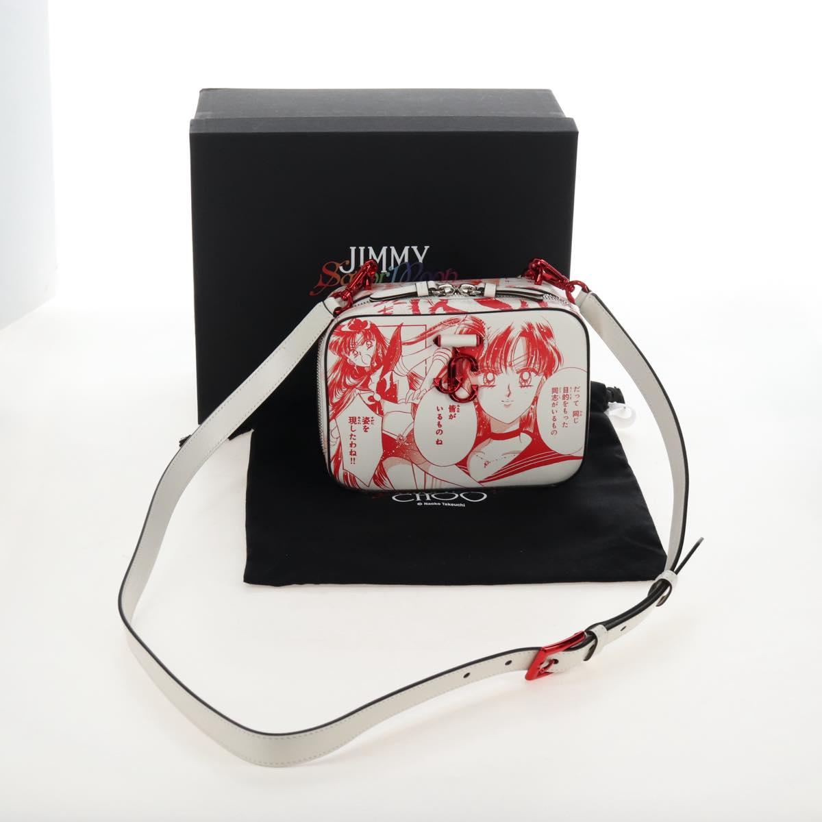 Jimmy Choo x Sailor Moon Sailor Mars Vanity Avenue Bag Leather Auth 212462SM