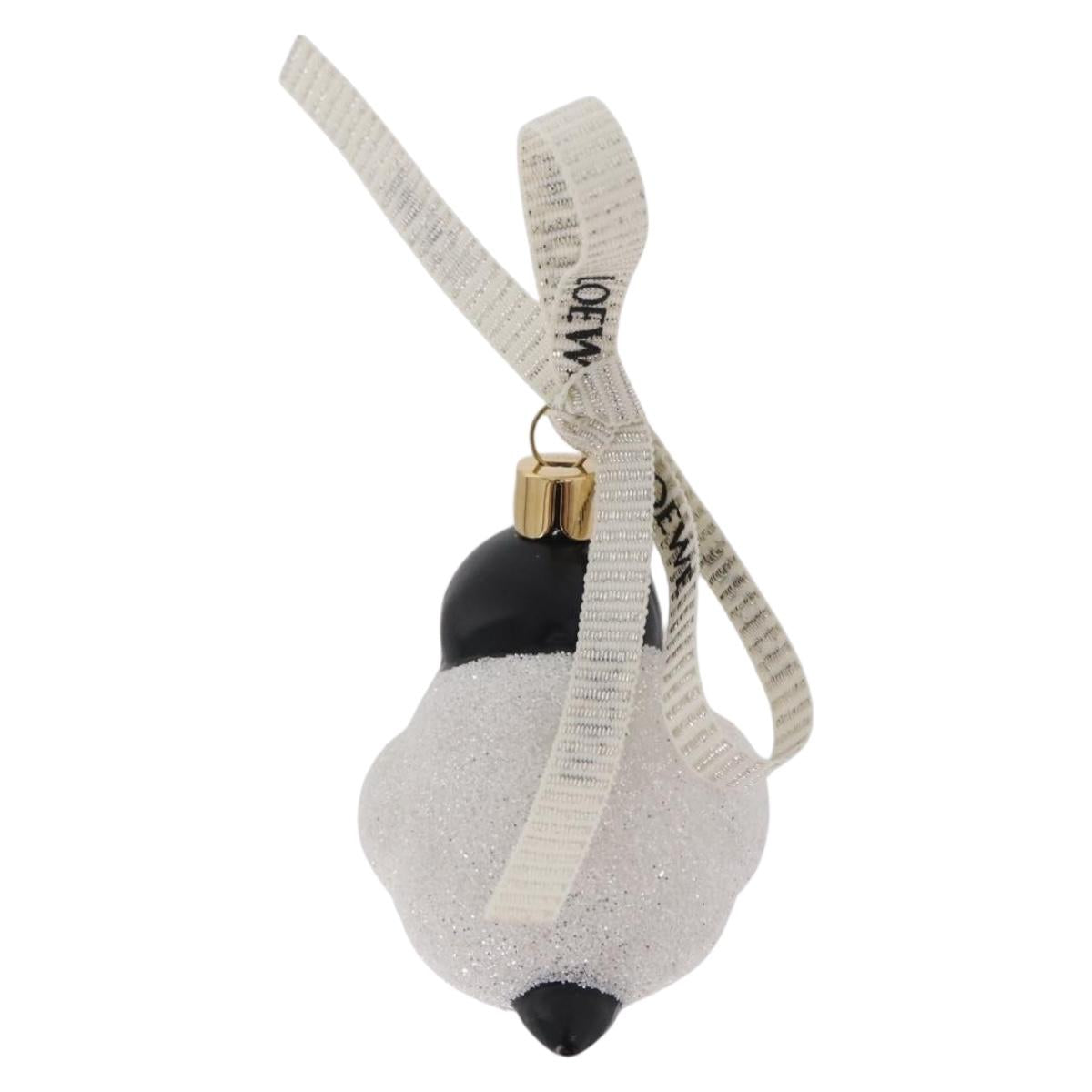 LOEWE Ornament Glass White Gold Auth 212471M