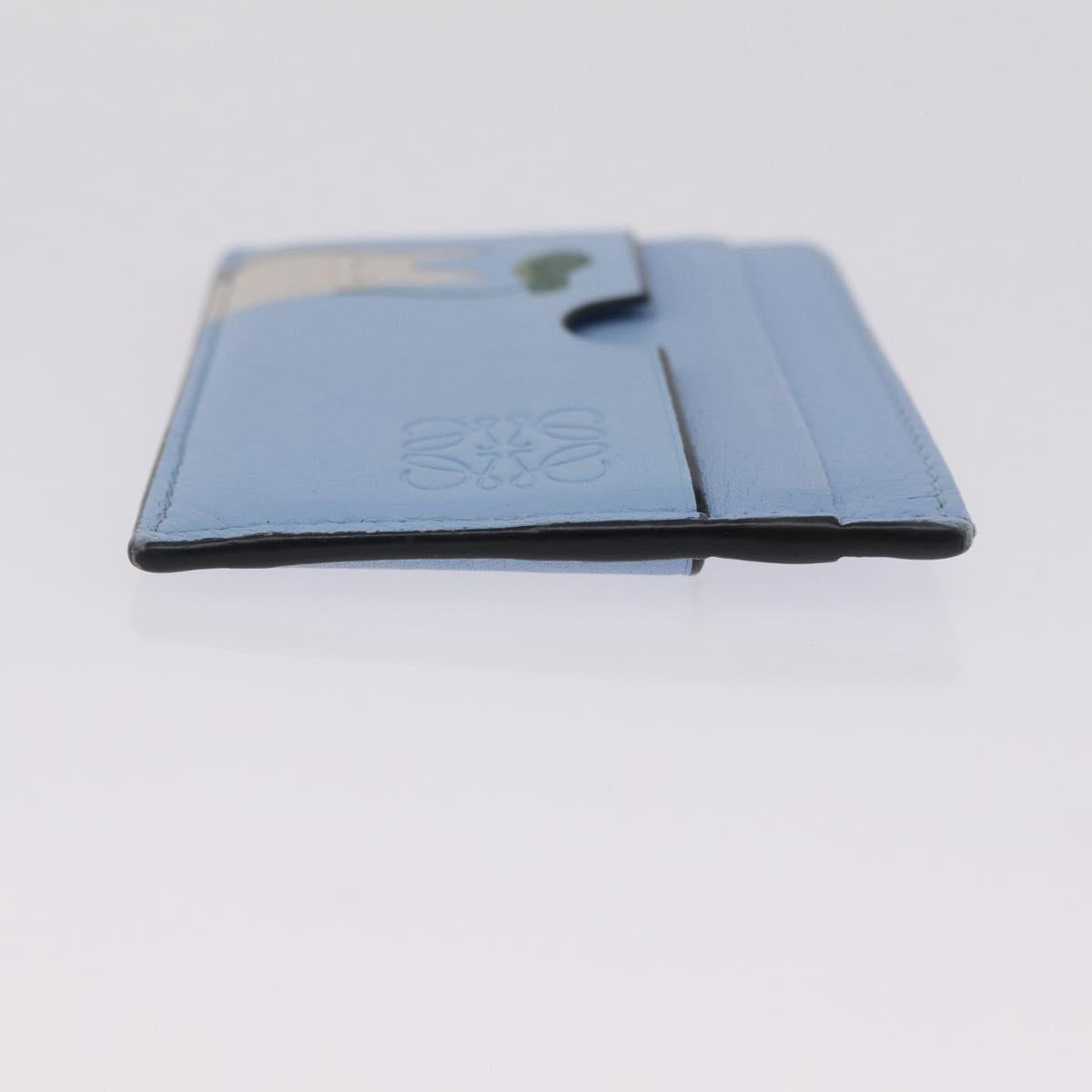 LOEWE x Studio Ghibli Little Totoro Card Case Leather Light Blue Auth 212472SAM