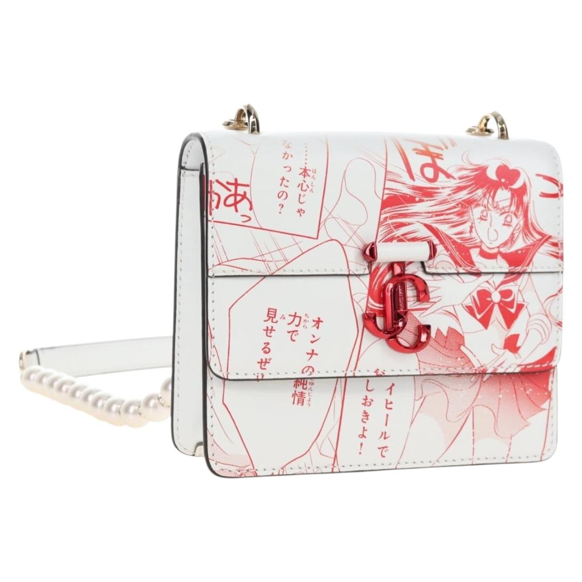 Jimmy Choo x Sailor Moon Sailor Mars Varenne Quad XS Bag Leather Auth 212482SM