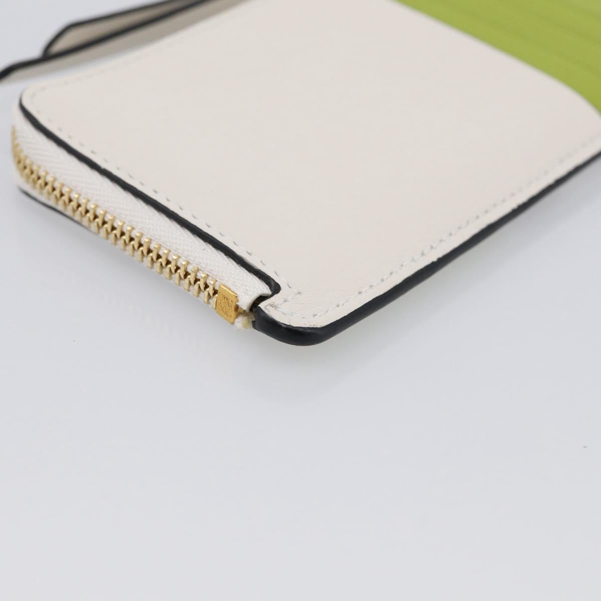 LOEWE x Studio Ghibli Mr. Otori Coin Purse Leather Beige Gold Auth 212486SAM