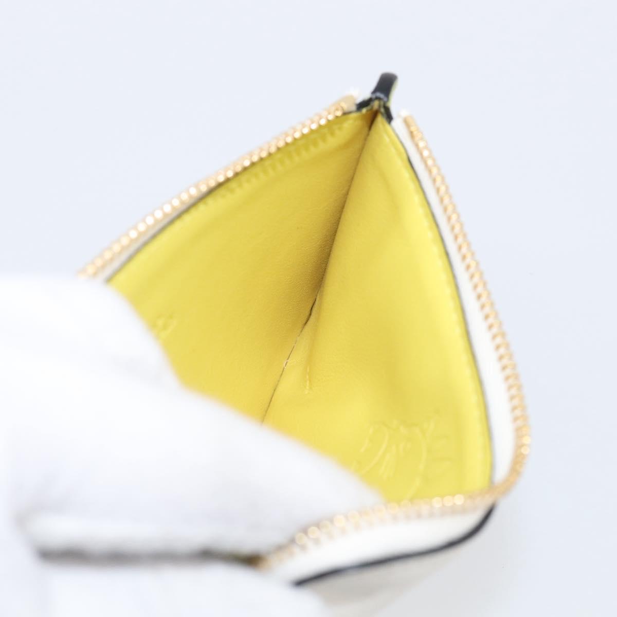 LOEWE x Studio Ghibli Mr. Otori Coin Purse Leather Beige Gold Auth 212486SAM