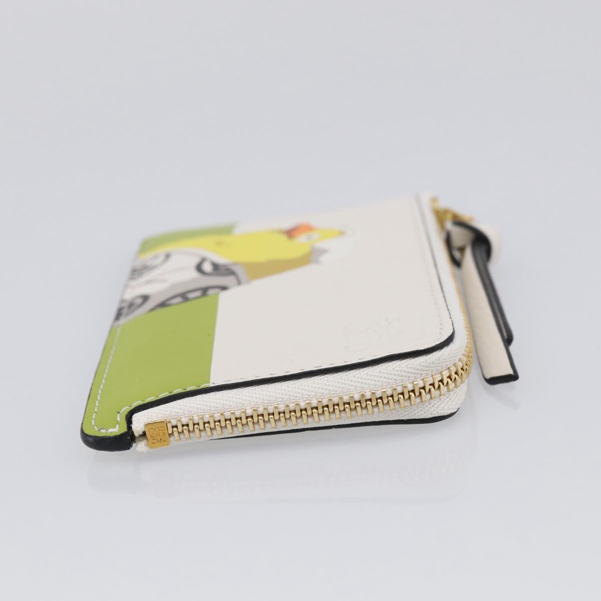 LOEWE x Studio Ghibli Mr. Otori Coin Purse Leather Beige Gold Auth 212486SAM