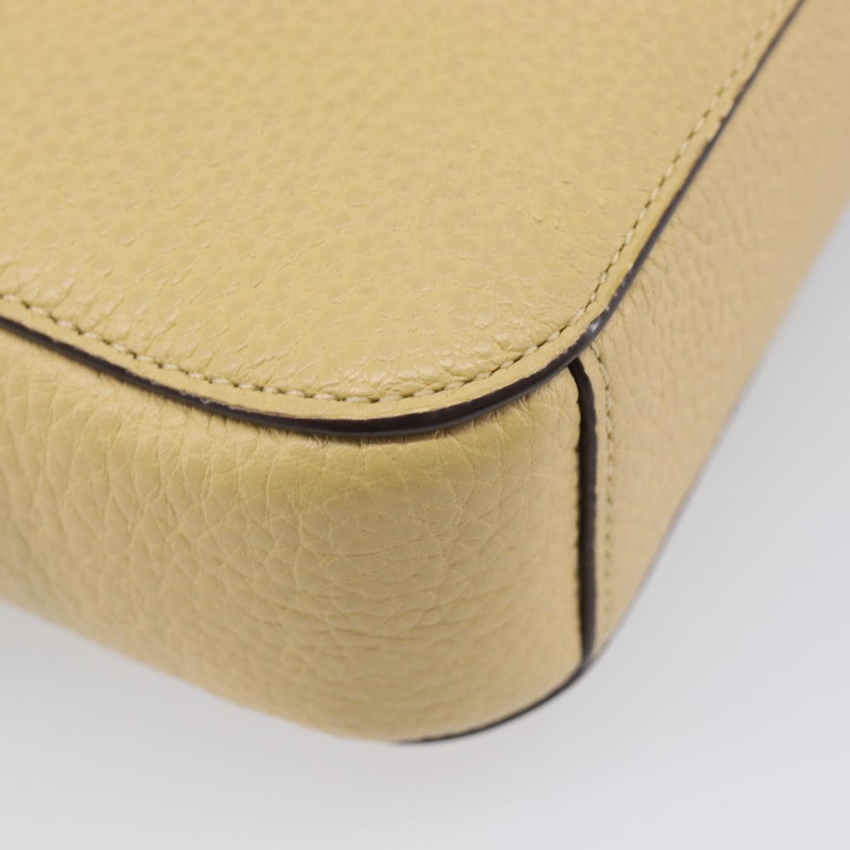 Coach ×Disney Belle Mini Camera Shoulder Bag Leather Yellow Gold Auth 212491M