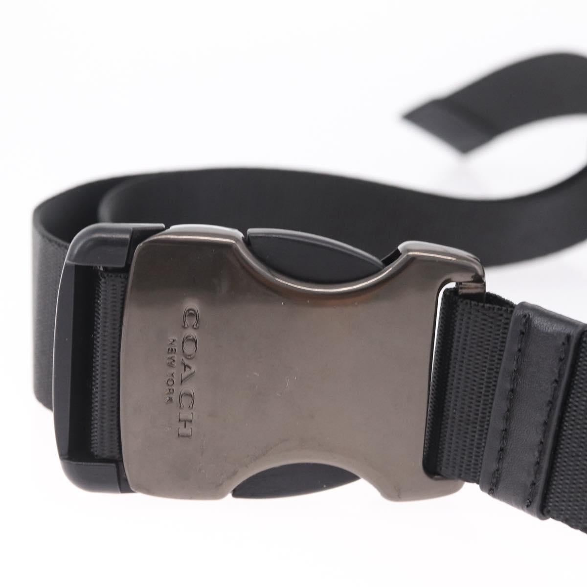 Coach x PAC MAN Waist Bag Leather Brown Silver Auth 212493M