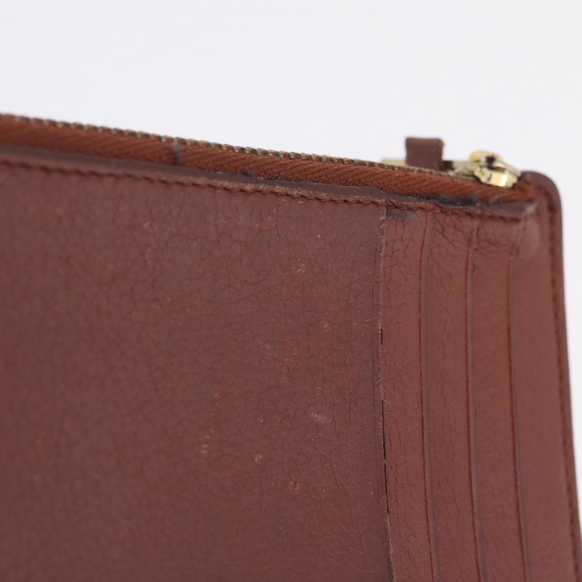 LOEWE x Studio Ghibli Calcifer Coin Purse Leather Brown Gold Auth 212494A