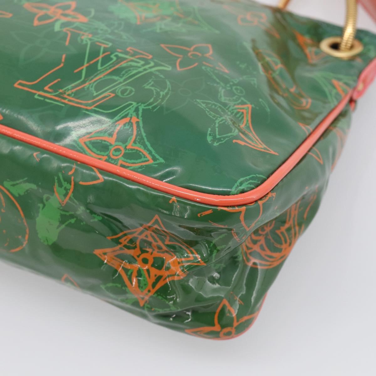 LOUIS VUITTON Bonbon Richard Prince Pochette Bag Green M95748 LV Auth 212498
