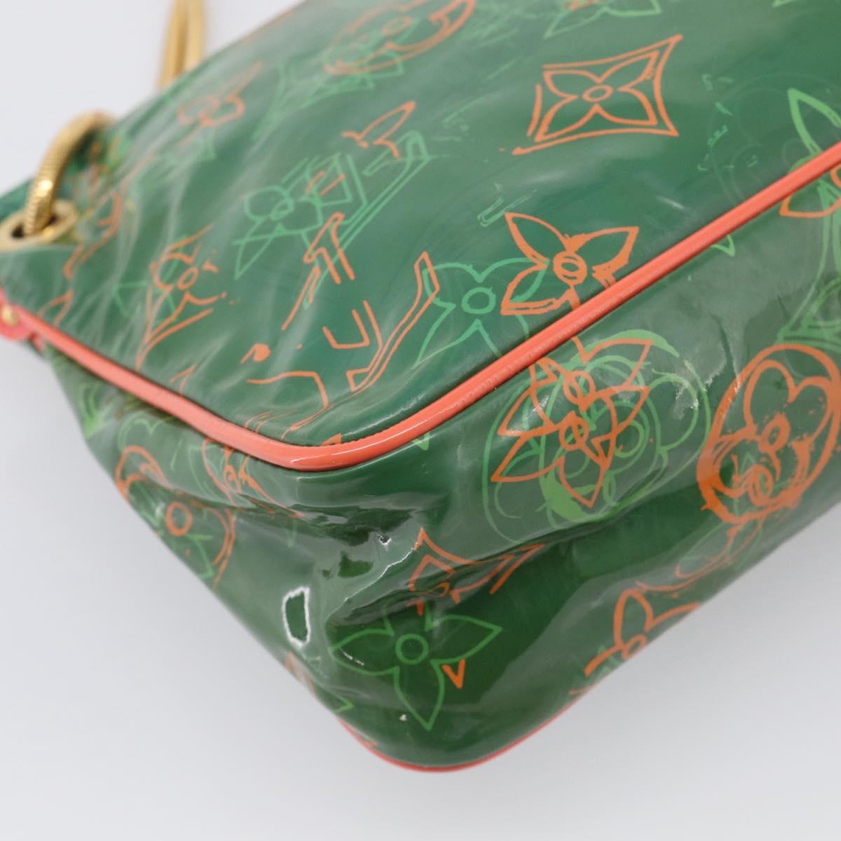 LOUIS VUITTON Bonbon Richard Prince Pochette Bag Green M95748 LV Auth 212498