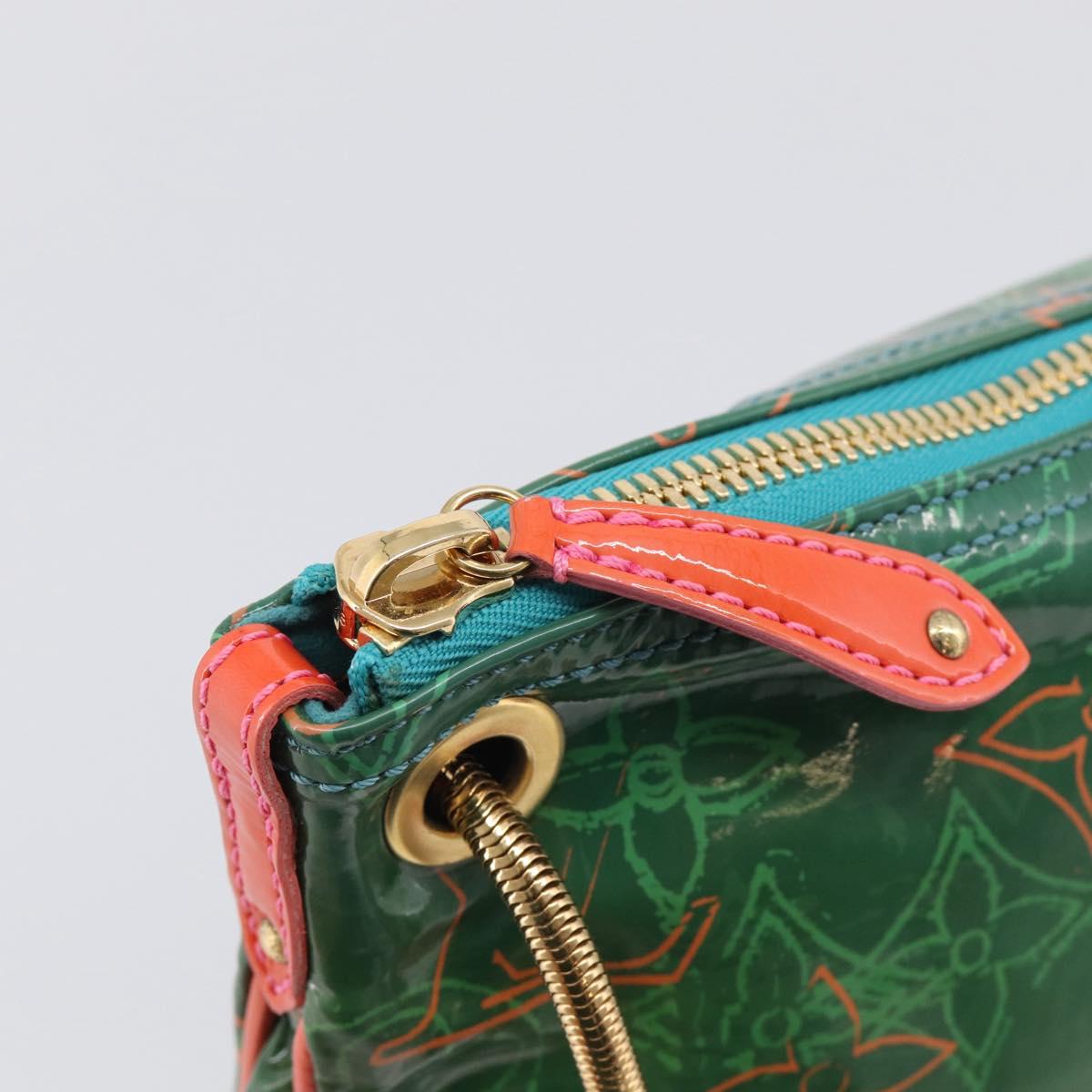 LOUIS VUITTON Bonbon Richard Prince Pochette Bag Green M95748 LV Auth 212498