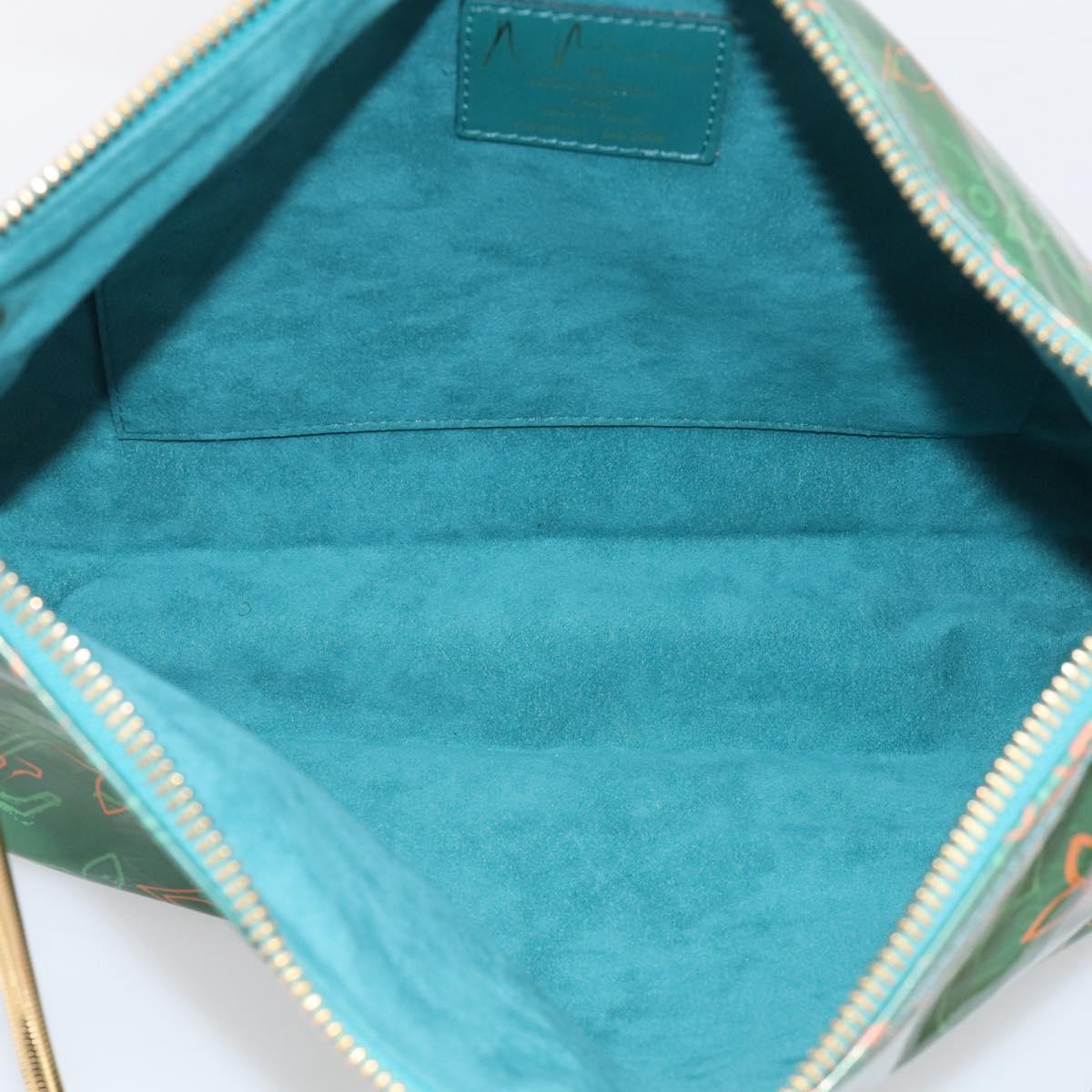 LOUIS VUITTON Bonbon Richard Prince Pochette Bag Green M95748 LV Auth 212498
