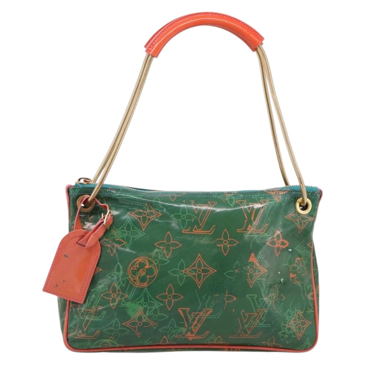 LOUIS VUITTON Bonbon Richard Prince Pochette Bag Green M95748 LV Auth 212498