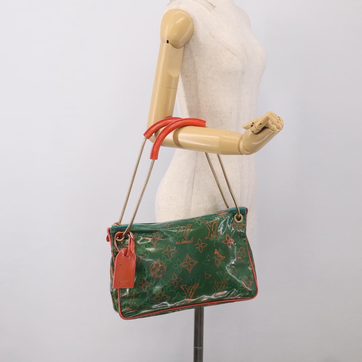 LOUIS VUITTON Bonbon Richard Prince Pochette Bag Green M95748 LV Auth 212498