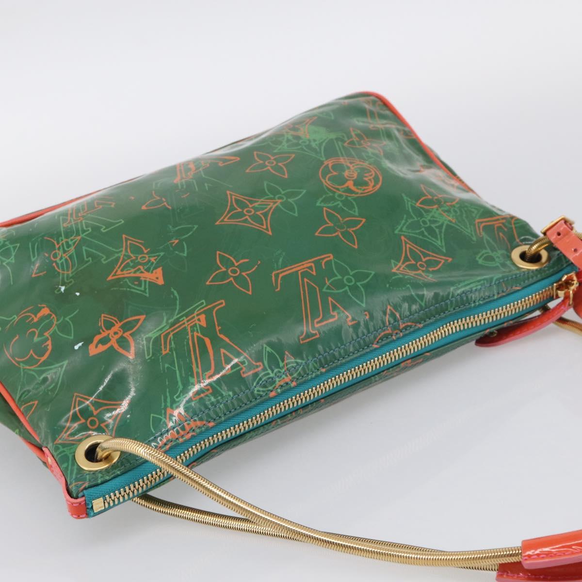 LOUIS VUITTON Bonbon Richard Prince Pochette Bag Green M95748 LV Auth 212498