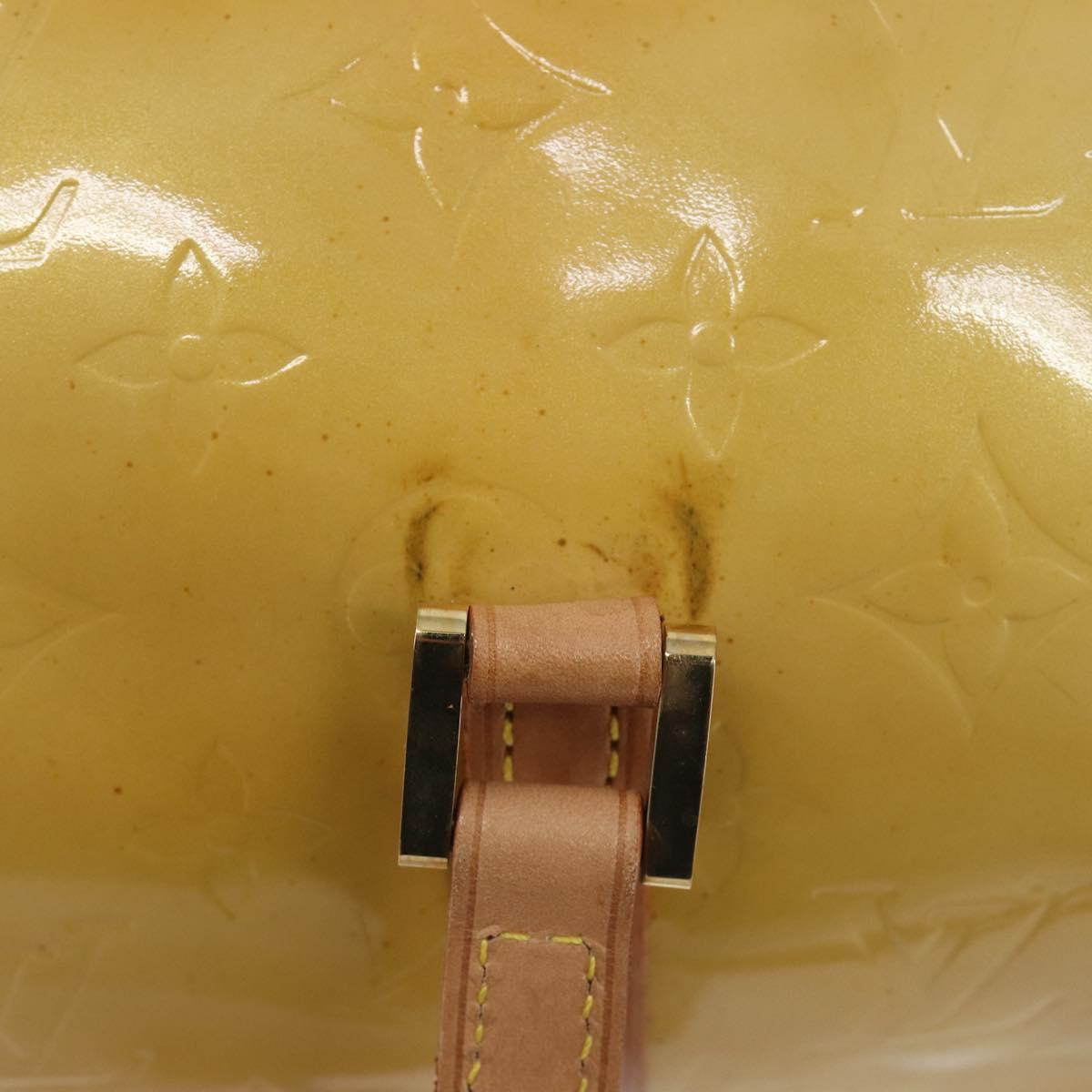 LOUIS VUITTON Monogram Vernis Bedford Hand Bag Beige M91006 LV Auth 212541V