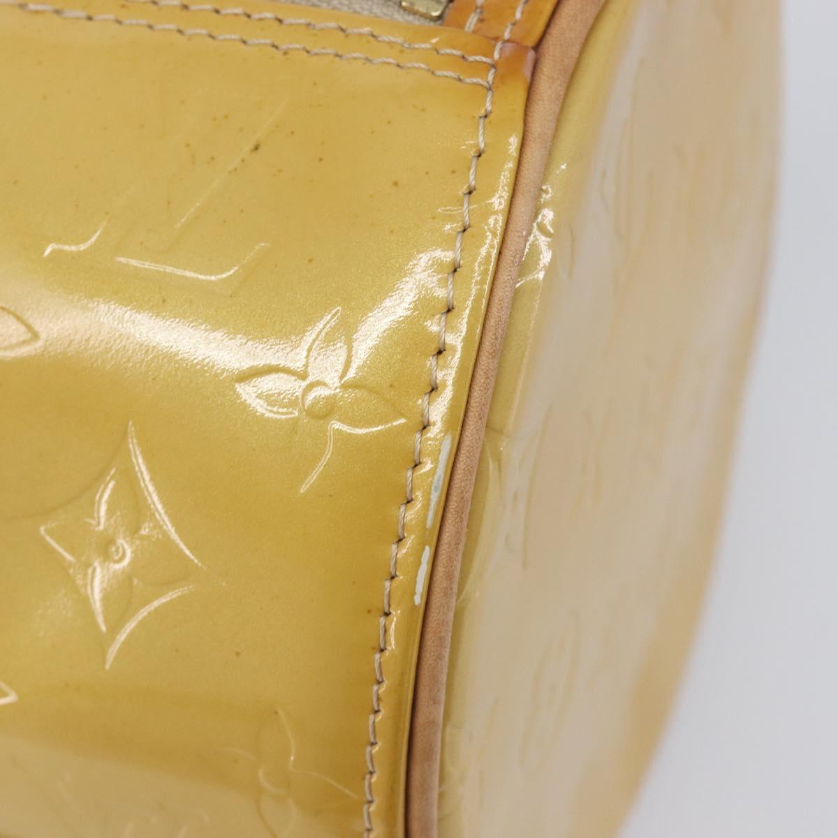 LOUIS VUITTON Monogram Vernis Bedford Hand Bag Beige M91006 LV Auth 212541V
