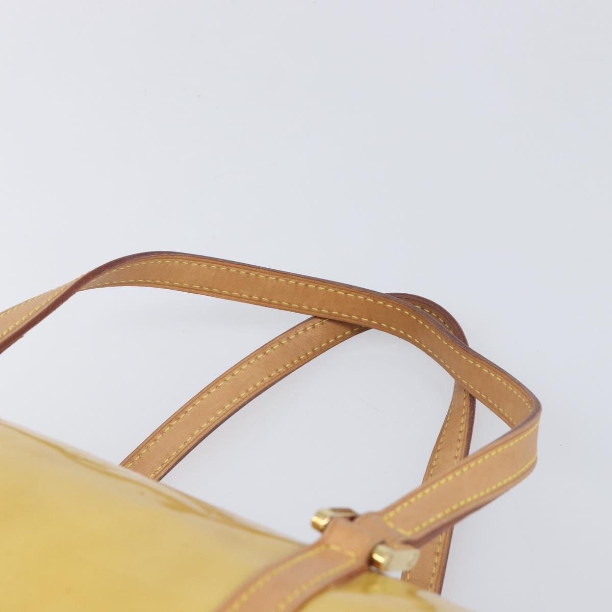 LOUIS VUITTON Monogram Vernis Bedford Hand Bag Beige M91006 LV Auth 212541V