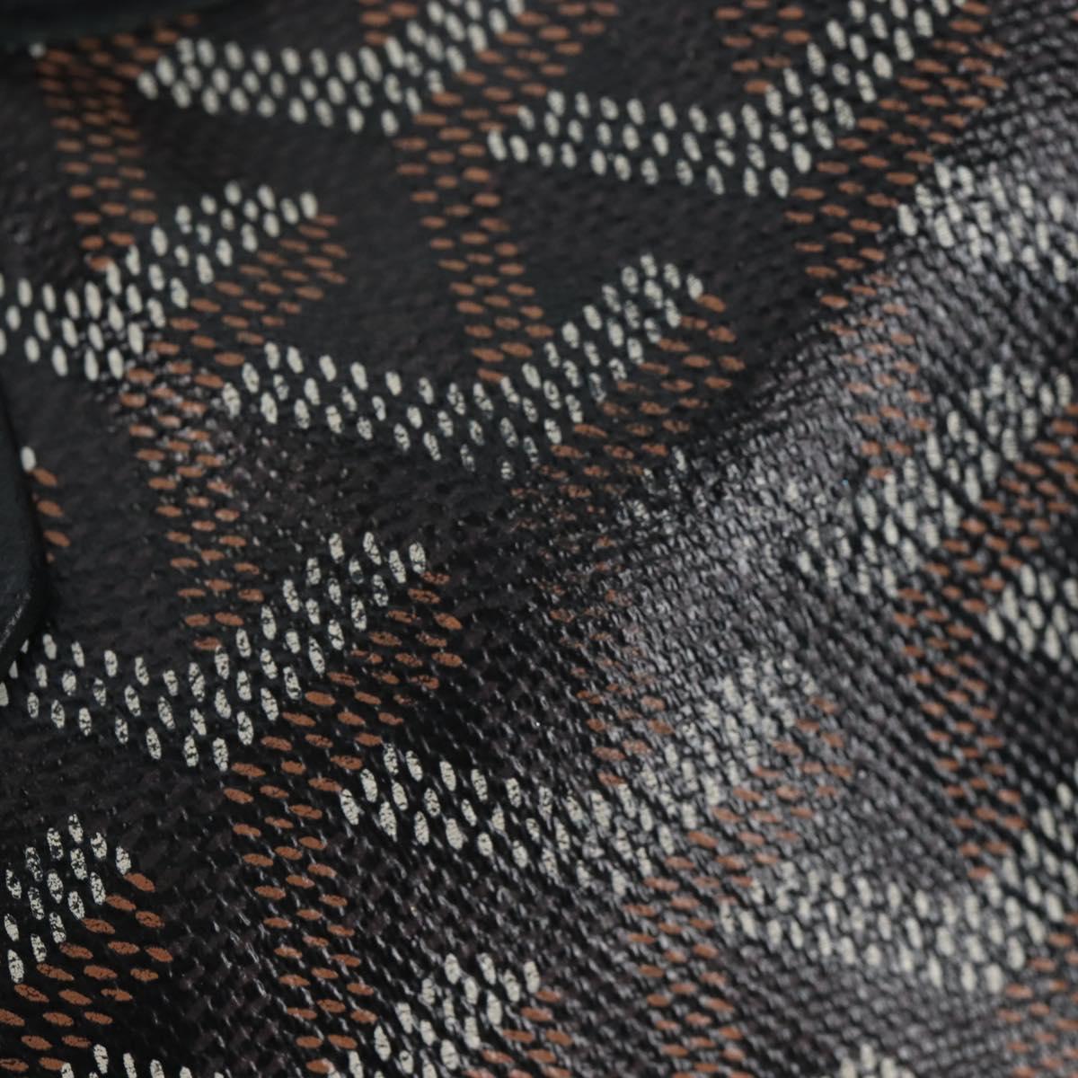 Goyard Herringbone Saint Louis PM Tote Bag PVC Black Auth 212594V