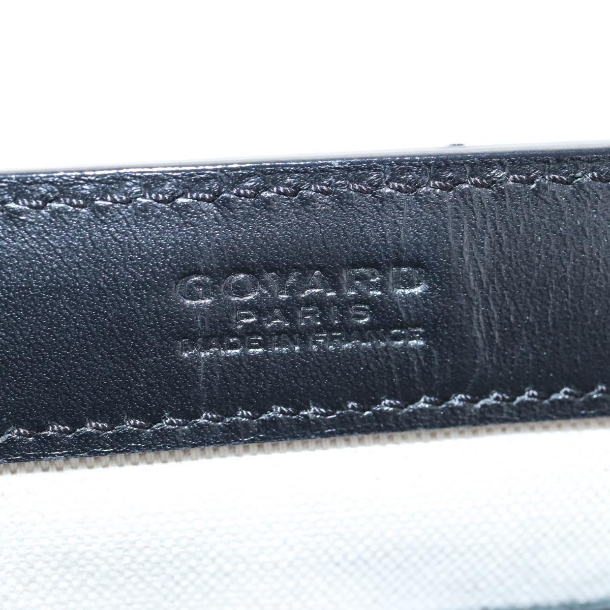 Goyard Herringbone Belcious PM Tote Bag PVC Black Auth 212604V