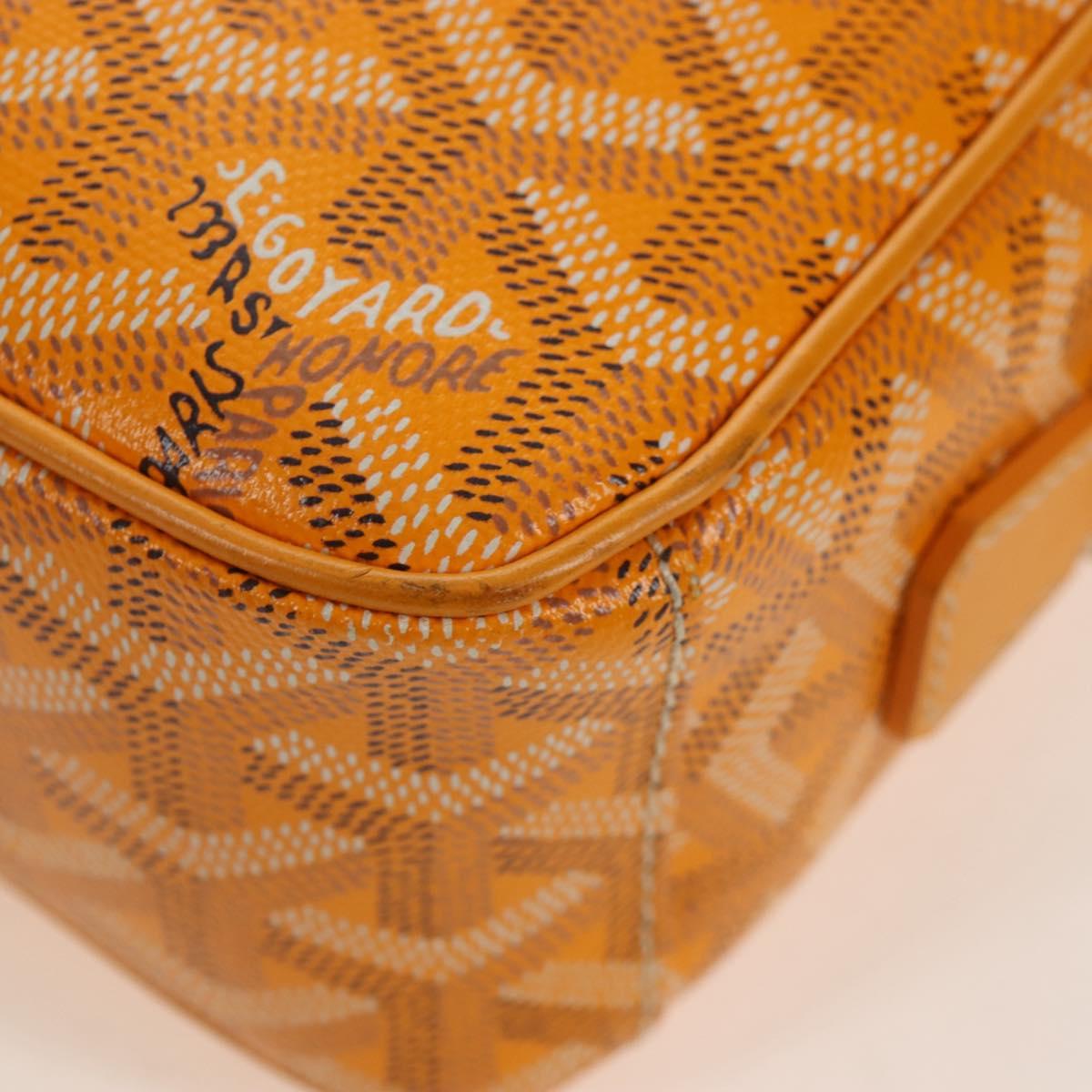 Goyard Herringbone Cup Veil PM Shoulder Bag PVC Yellow Auth 212605SAM