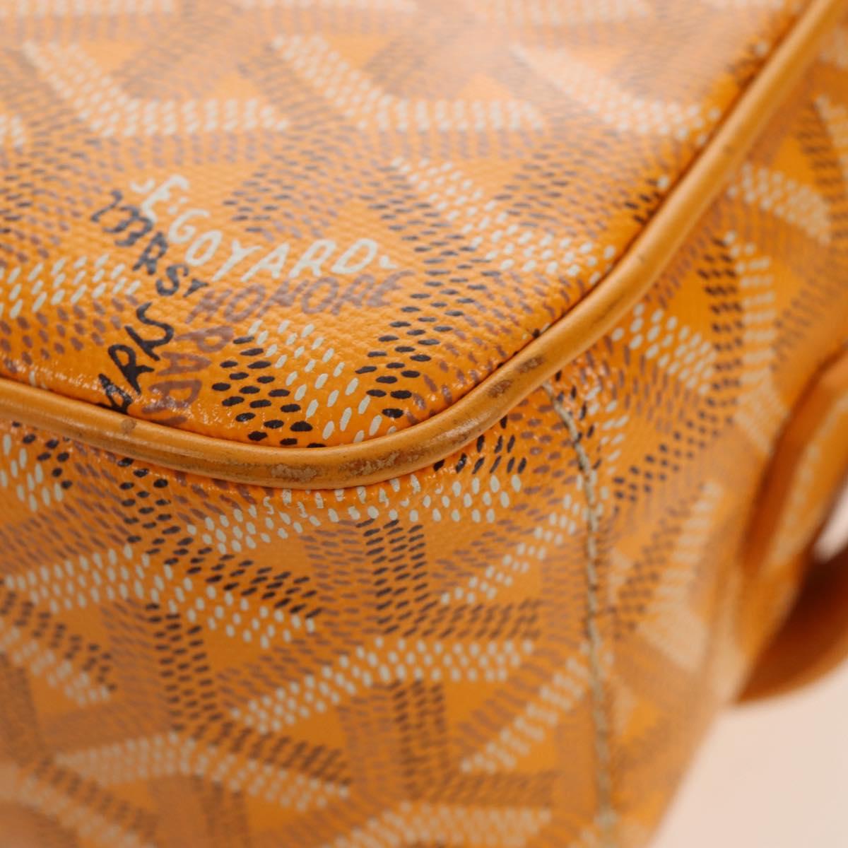 Goyard Herringbone Cup Veil PM Shoulder Bag PVC Yellow Auth 212605SAM
