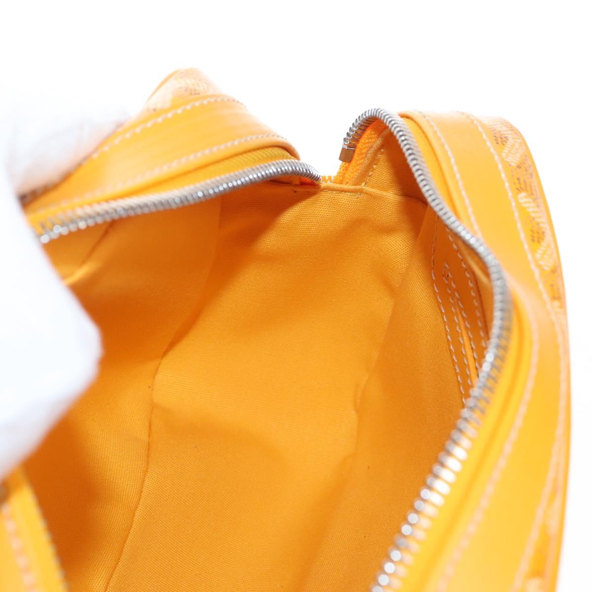Goyard Herringbone Cup Veil PM Shoulder Bag PVC Yellow Auth 212605SAM